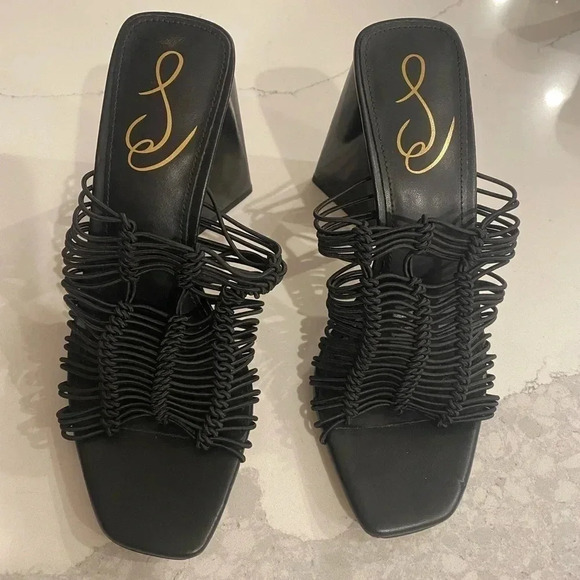 Sam Edelman‎ BLACK Laurette Women's Strappy Open Toe Heels Women’s Size 6 NEW - Picture 3 of 9